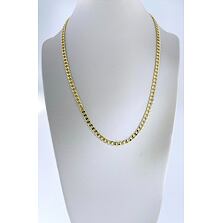 stříbrný pozlacený řetízek kostkový pancr krk 1105100