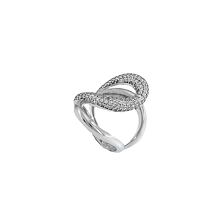 Stříbrný zirkonový prsten očka 3  OR011