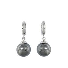 stříbrné náušnice kroužky 12mm perlou 436171